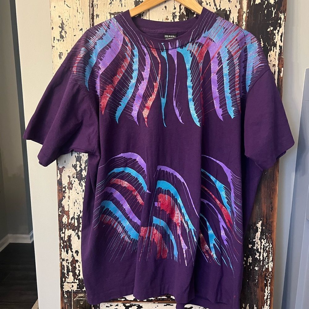 Screen Stars Best vintage hand painted single stitch tshirt. Size XXXL unisex